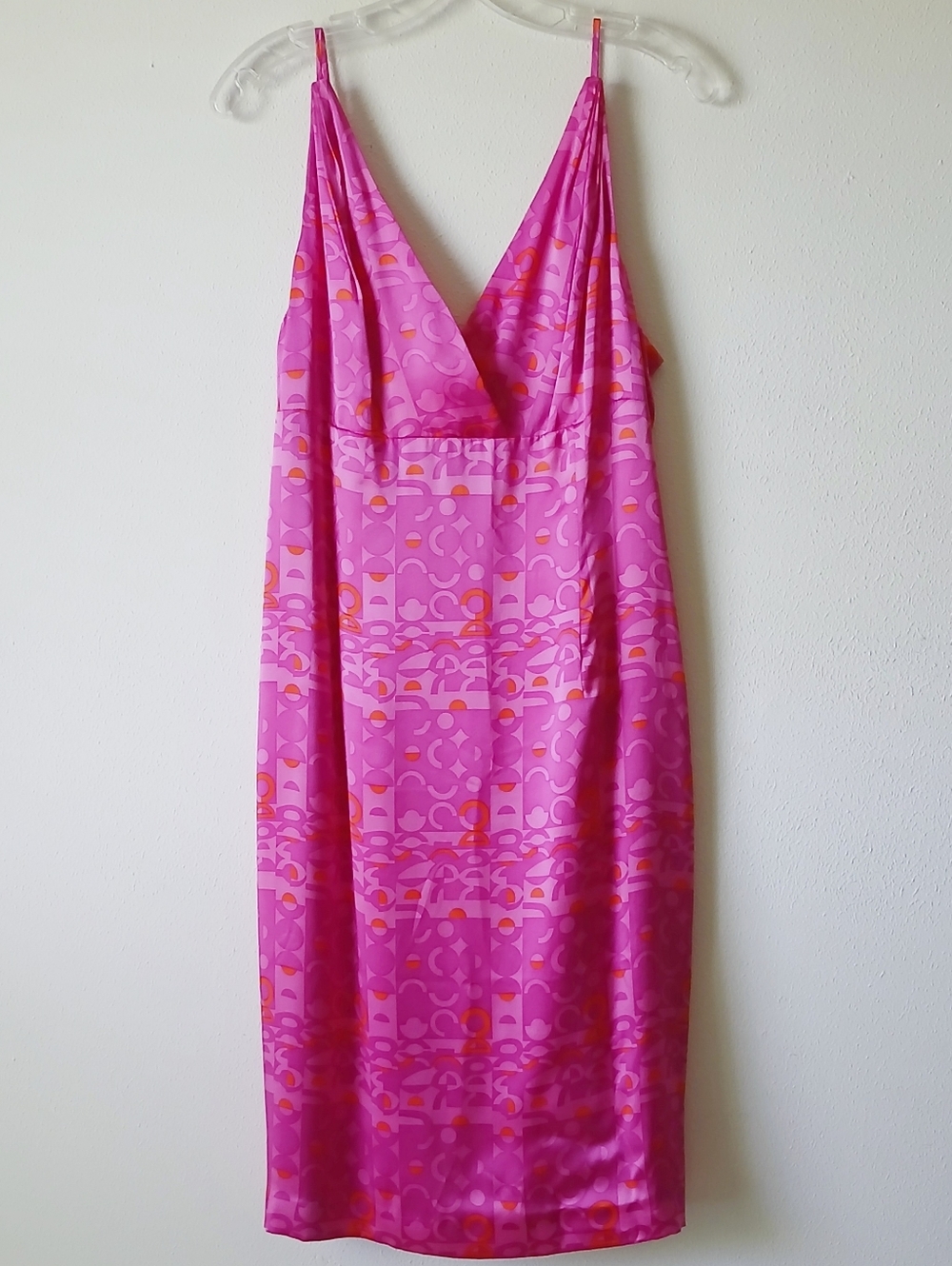Hot Pink Silk Sleeveless Dress Size 12 Romantic Feminine